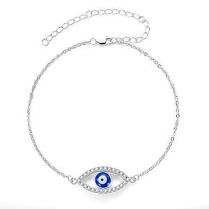 AimiIee Moissanite Ankle Bracelets Evil Eye Anklets for Women Men D Color VVS1